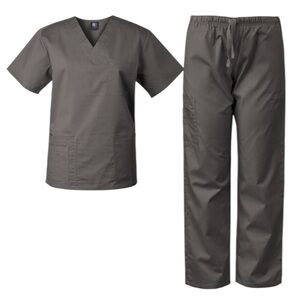 Medgear Unisex Scrub Set Top and Pants in Pewter Gray Size 2XL New With Tags